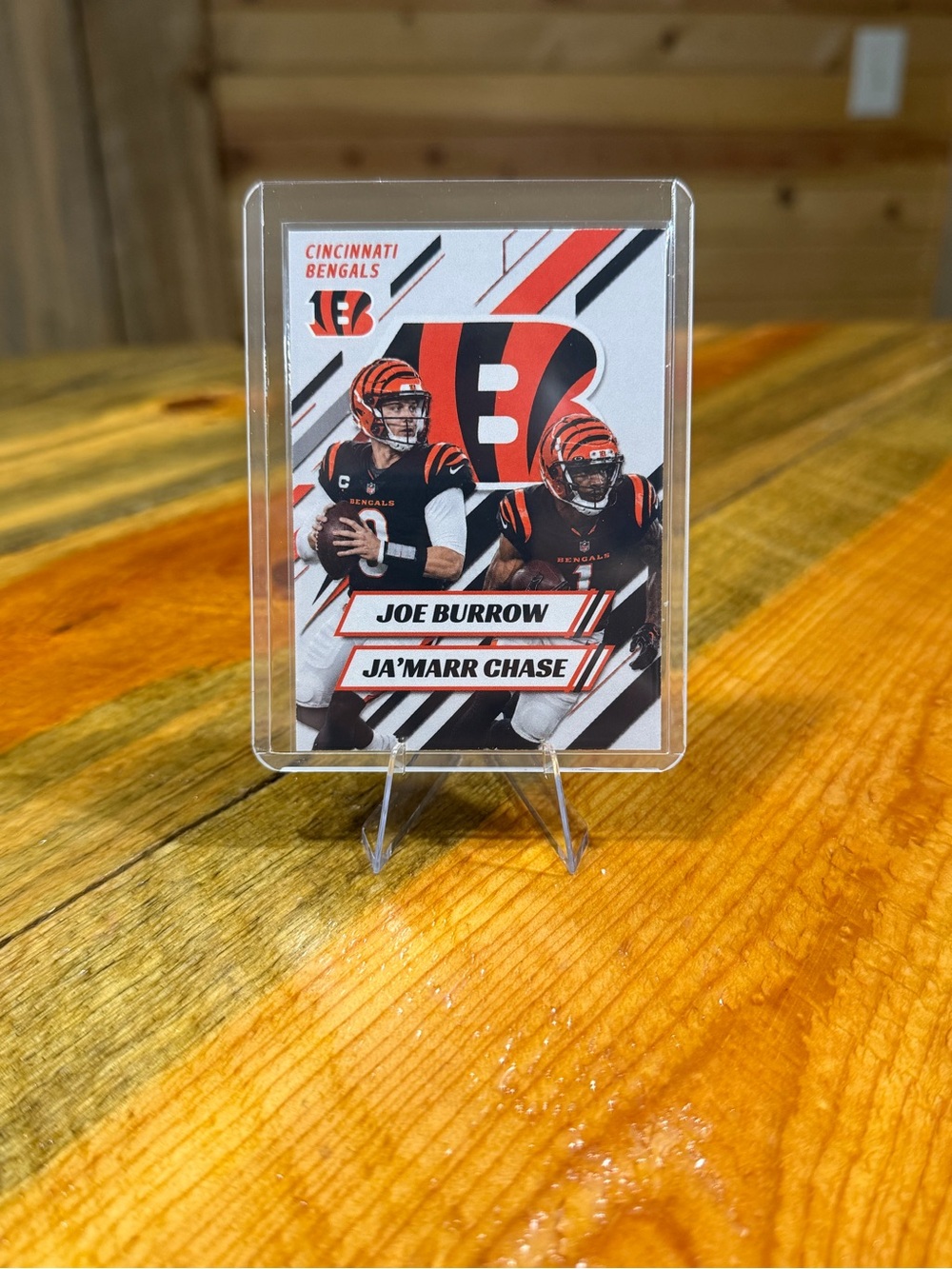Joe Burrow / Ja'Marr Chase Cincinnati Bengals Custom Football Card